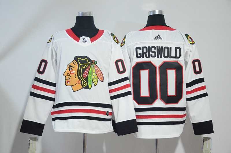 Chicago Blackhawks #00 Clark Griswold White Adidas Stitched Jersey